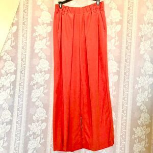 Free People Orange Wide Leg Pants